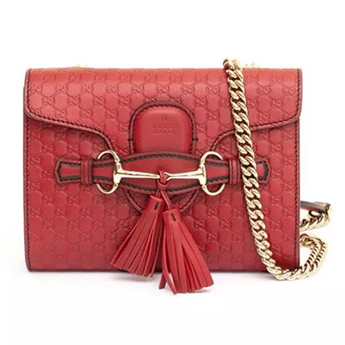 Túi Đeo Chéo Gucci Emily Chain Shoulder Bag Mini Màu Đỏ-4