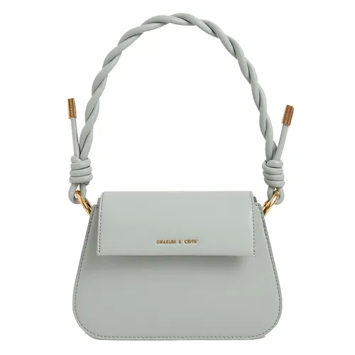 Túi Đeo Chéo Nữ Charles & Keith CNK Twist Top Handle Bag Light Blue 80781366 Màu Xanh Blue