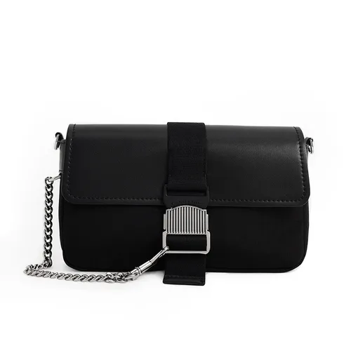Túi Đeo Vai Nữ Charles & Keith CNK Aspen Metallic Belt Buckle Shoulder Bag CK2-20270815 Màu Đen