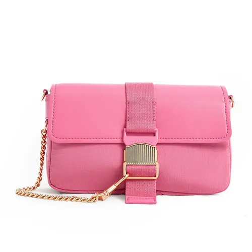 Túi Đeo Vai Nữ Charles & Keith CNK  Aspen Metallic Belt Buckle Shoulder Bag CK2-20270815 Màu Hồng