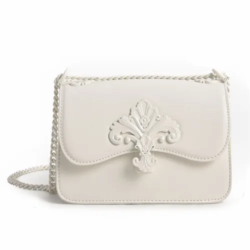 Túi Đeo Chéo Nữ Charles & Keith CNK Meriah Chain Strap Crossbody Bag Ck2-80781686 Màu Trắng