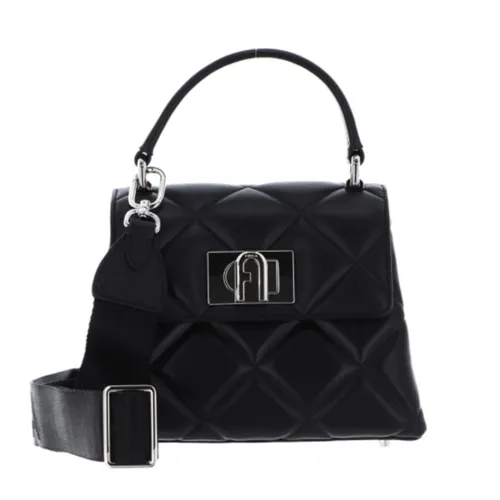 Túi Xách Furla 1927 Soft Mini Top Handle Bag Ciliegia Nero Màu Đen
