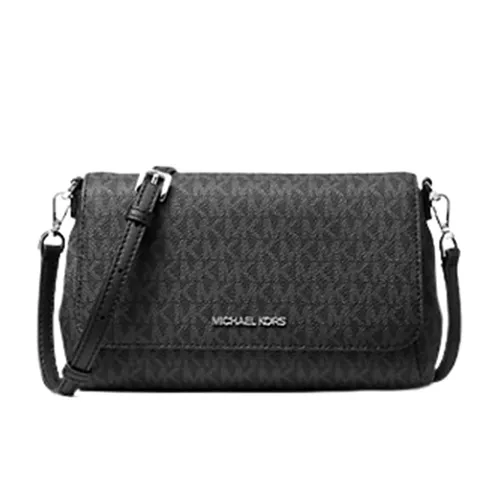 Túi Xách Michael Kors MK Medium Logo Convertible Crossbody Bag In Black 35S9STTC6B Màu Đen