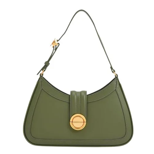 Túi Xách Nữ Charles & Keith CNK Ember Metallic Accent Hobo Shoulder Bag 40781661 Xanh Green