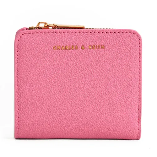 Ví Nữ Charles & Keith CNK Snap Button Card Holder Pink 50770540-2 Màu Hồng