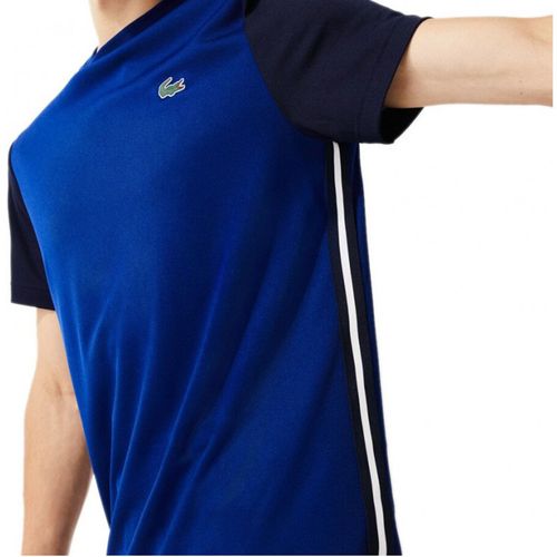 Áo Phông Lacoste Herren Sport T-Shirt Mit Colourblock Blau Màu Xanh Đen Size XS-3