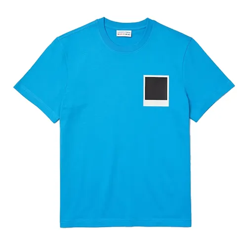 Áo Phông Men’s Lacoste X Polaroid Breathable Thermosensitive Badge T-shirt Màu Xanh Da Trời Size S - Thời trang - Vua Hàng Hiệu