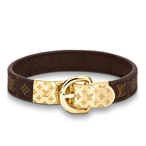 Vòng Đeo Tay Nữ Louis Vuitton M6170E Fasten Your LV Bracelet Màu Nâu Vàng