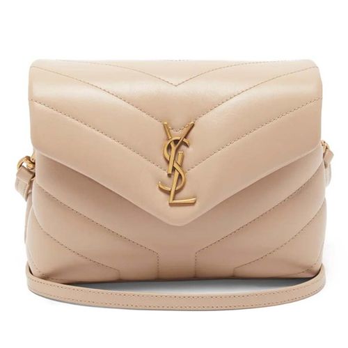 Túi Đeo Chéo Nữ Yves Saint Laurent YSL Loulou Toy Bag In Y-Quilted Laether Màu Be-3