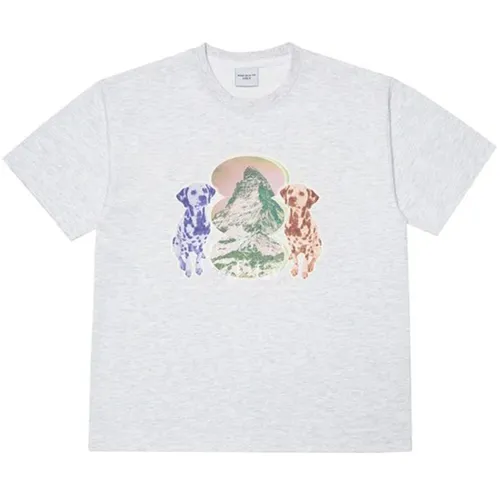 Áo Phông Acmé De La Vie ADLV Dalmatian Short Sleeve Tshirt Melange Màu Xám