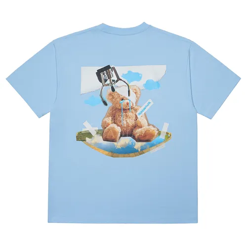Áo Phông Acmé De La Vie ADLV Tshirt Teddy Bear Doll Collage Short Sleevet-Shirt Sky Màu Xanh Blue