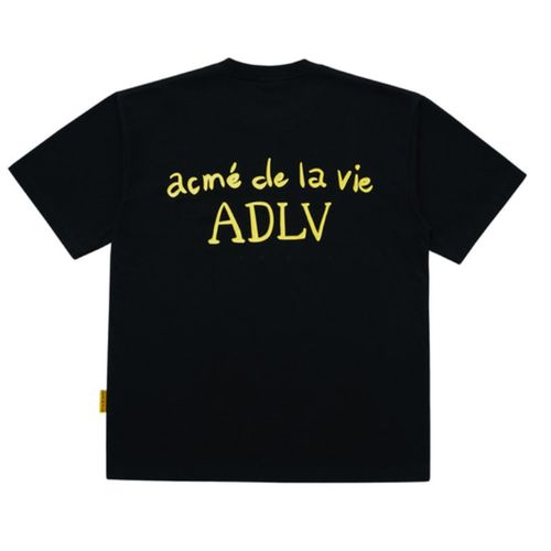 Áo Phông Acmé De La Vie ADLV Glossy Basic Logo Sleeve T-Shirt  Black Màu Đen