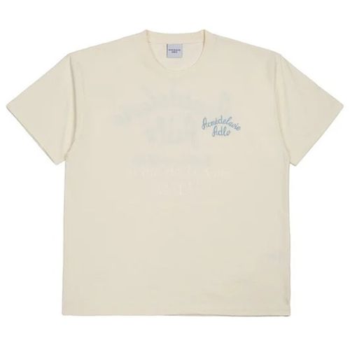 Áo Phông Acmé De La Vie ADLV Script Logo Embroidery Short Sleeve T-Shirt Ivory Màu Beige