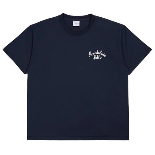 Áo Phông Acmé De La Vie ADLV Script Logo Embroidery Short Sleeve T-Shirt Màu Xanh Navy Size 1-1