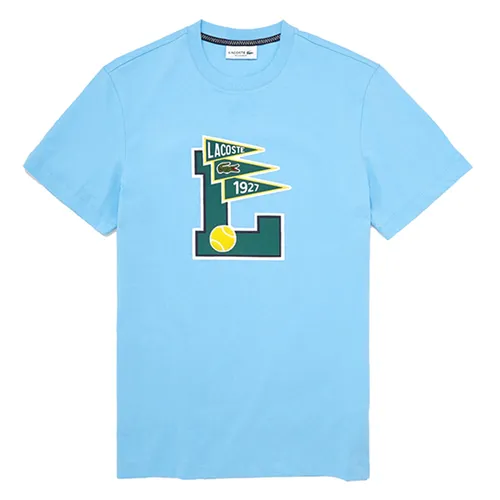Áo Phông Lacoste Men’s Crew Neck Pennants L Badge Cotton T-Shirt Màu Xanh Da Trời Size L