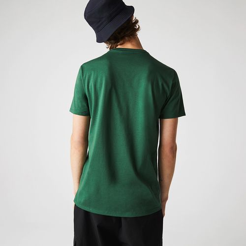 Áo Phông Lacoste Men's V-Neck Pima Cotton Jersey T-Shirt Màu Xanh Lá Size XS-4