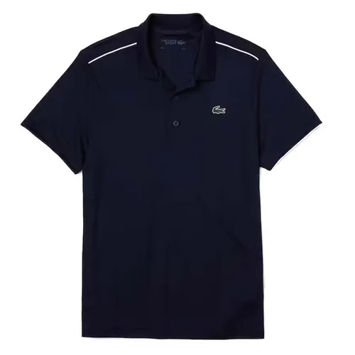 Áo Polo Lacoste Men's Sport Contrast Piping Breathable Piqué Màu Xanh Navy Size M