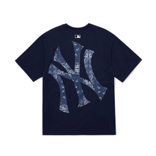 Áo Thun MLB Paisley Megalogo New York Yankees Tshirt 3ATS53023-50NYD Màu Xanh-5
