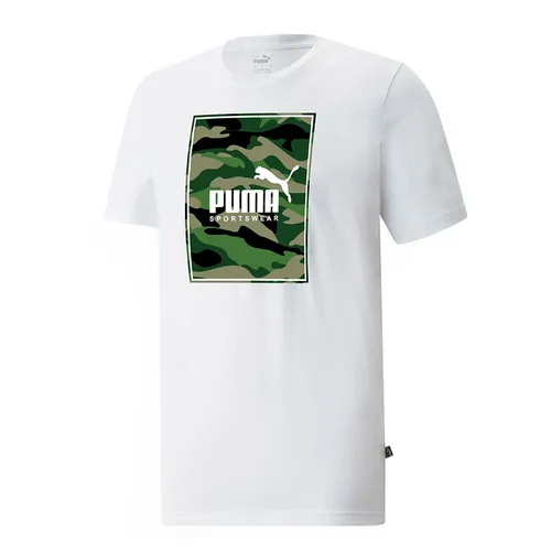 Áo Thun Nam Puma Box Logo Camo Men's T-shirt Màu Trắng