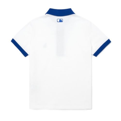 Áo Tshirt Polo MLB Basic Slim Fit Collar LA Dodgers 3FPQ03023-07BLD Màu Trắng Viền Xanh-1