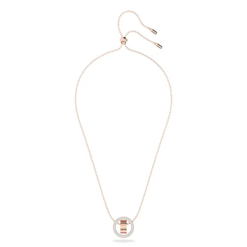 Dây Chuyền Swarovski Hollow Pendantcircle, White, Rose Gold-Tone Plated Màu Vàng Hồng