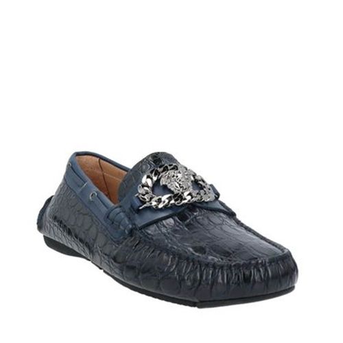 Giày Lười Versace Men's Blue Loafer Màu Xanh Navy Size 39-4