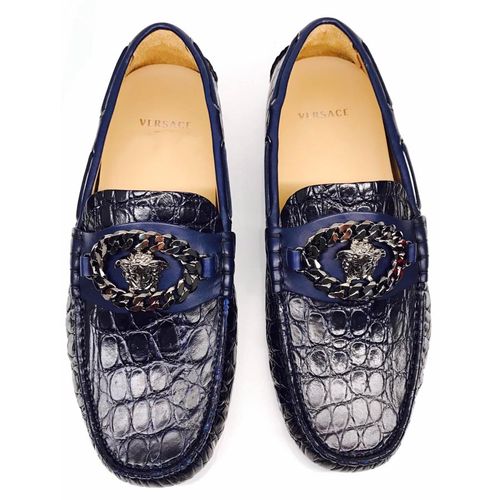 Giày Lười Versace Men's Blue Loafer Màu Xanh Navy Size 39-6