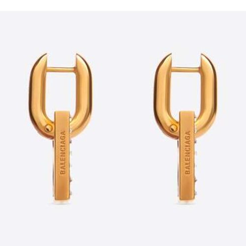 Khuyên Tai Balenciaga B Chain Xs Earrings In Gold Màu Vàng Gold-3
