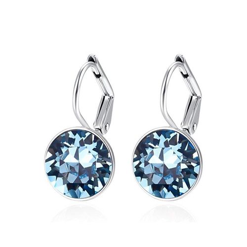 Khuyên Tai Swarovski Crystals From Swarovski Small Bella Stud Earrings For Women 5528515 Màu Xanh Blue-1