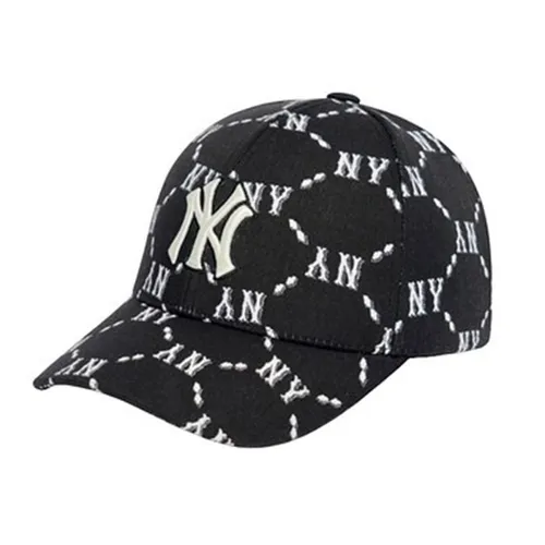 Mũ MLB Monogram Diamond Structure Ball Cap New York Yankees 3ACPM032N-50BKS Màu Đen