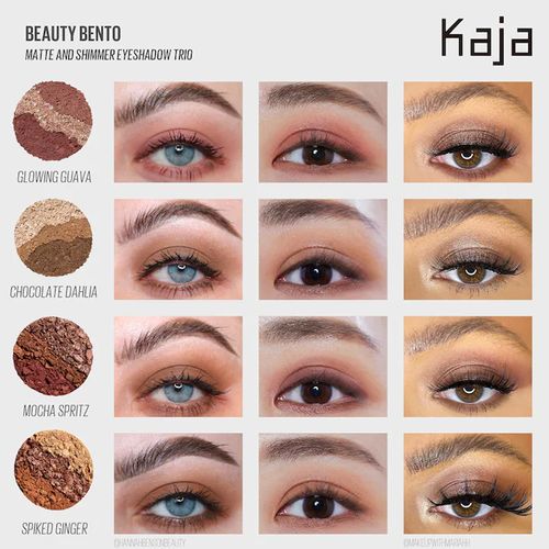 Phấn Mắt 3 Ô Kaja Beauty Bento Bouncy Eyeshadow Trio Matte Finish - Spiked Ginger (3x0.9g)-3