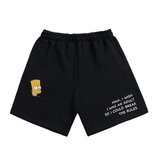 Quần Shorts Acmé De La Vie ADLV Simpsons Bart Short Pants Black Màu Đen