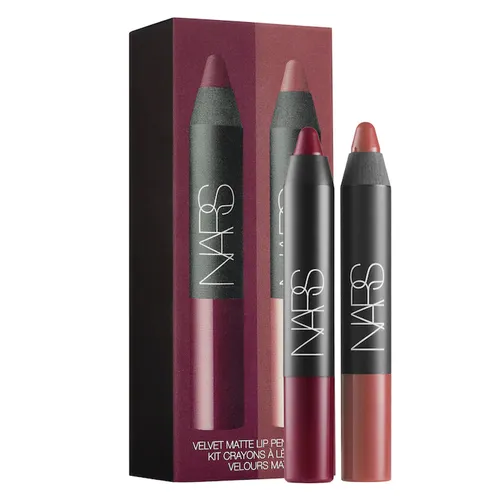 Set Son Bút Chì Nars Mini Velvet Matte Lipstick Pencil Duo Màu Damned/ Walkyrie - Son Môi - Vua Hàng Hiệu