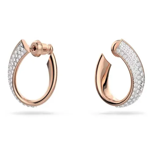 Khuyên Tai Swarovski Exist Hoop Earrings Rose Gold-Tone Plated Màu Vàng Hồng