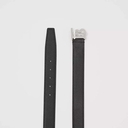 Thắt Lưng Burberry Monogram Motif Leather Belt Màu Đen-1
