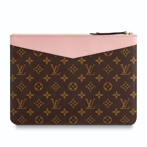 Túi Cầm Tay Nữ Louis Vuitton LV Daily Pouch Rose Poudre Màu Nâu Hồng-3