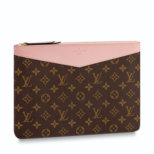 Túi Cầm Tay Nữ Louis Vuitton LV Daily Pouch Rose Poudre Màu Nâu Hồng-4