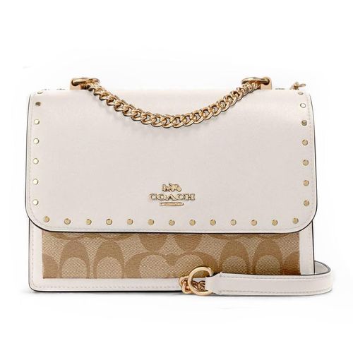 Túi Đeo Chéo Coach Klare Crossbody In Signature Canvas With Rivets Màu Trắng-1