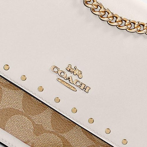 Túi Đeo Chéo Coach Klare Crossbody In Signature Canvas With Rivets Màu Trắng-3