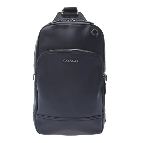 Túi Đeo Chéo Nam Coach Line Shoulder Bag Black Men's Calf Body Bag Unused Ginzo Màu Đen