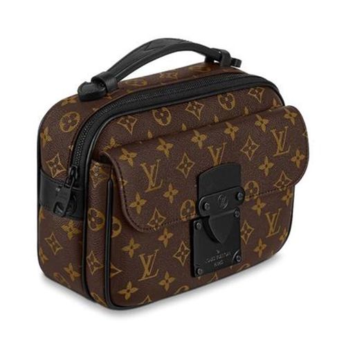 Túi Đeo Chéo Louis Vuitton LV S Lock Messenger Bag Monogram Macassar Coated Canvas Màu Nâu-2