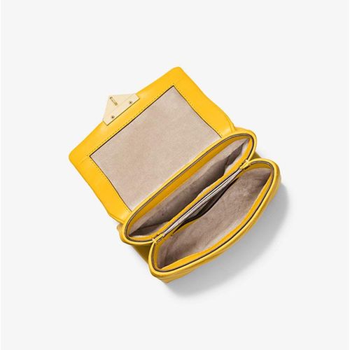 Túi Đeo Chéo Michael Kors MK Cece Extra-small Leather Crossbody Bag In Yellow Màu Vàng-1