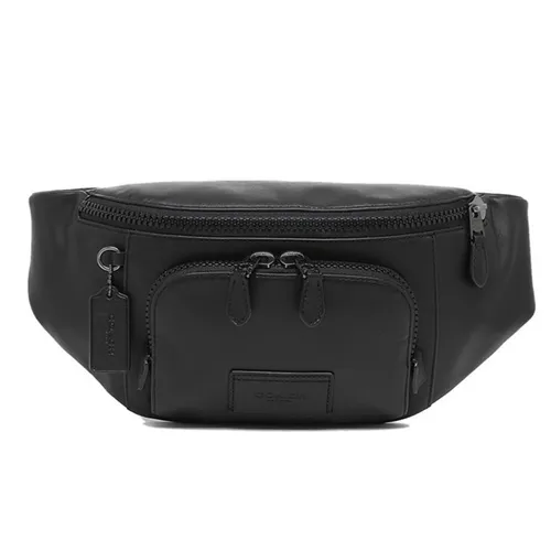Túi Đeo Chéo Nam Coach Shoulder Men's Track Smooth Calf Leather Belt Bag C2716  Màu Đen