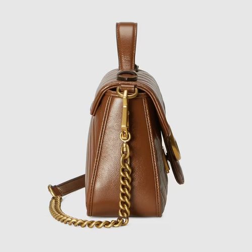 Túi Xách Gucci GG Marmont Mini Top Handle Bag ‎583571 0OLFT 2535 Màu Nâu-1