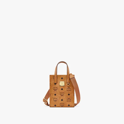 Túi Xách MCM Aren Tote In Visetos X-Mini Aren Tote Bag In Visetos And Nappa Leather Màu Nâu - Túi xách - Vua Hàng Hiệu