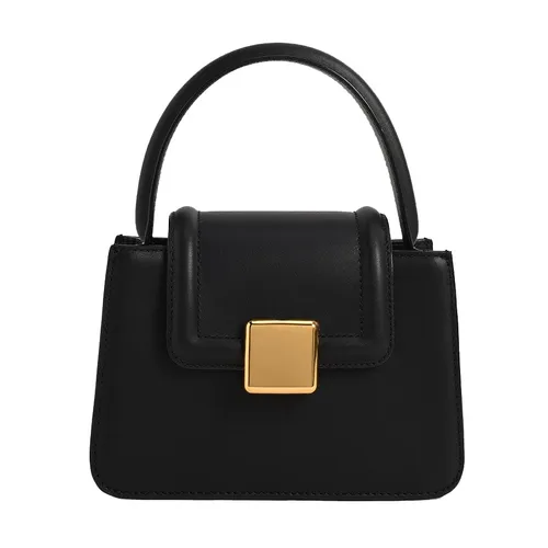 Túi Xách Nữ Charles & Keith CNK Leather Metallic Accent 50840466 Màu Đen