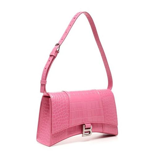 Túi Đeo Vai Balenciaga Hourglass Baguette Shoulder In Pink Bag Màu Hồng Size 25-1