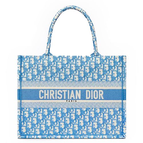 Túi Xách Tay Dior Medium Dior Book Tote Cornflower Blue Dior Oblique Embroidery Màu Xanh Dương