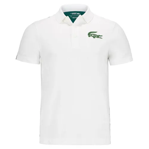 Áo Polo Lacoste Men’s Novak Djokovic Off Court Croc Logo Tennis DH6935 1YU Màu Trắng Size M
