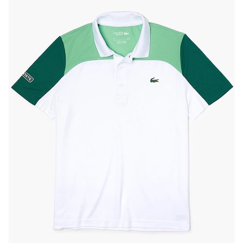 Áo Polo Lacoste Men’s Sport Breathable Colorblock Tennis Polo Shirt DH9653-51 4FN Màu Trắng Xanh